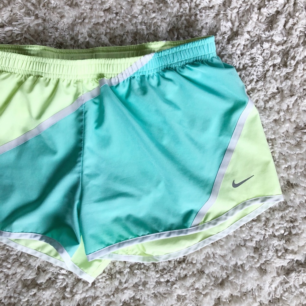 🌱Nike Pastel Green and Blue Color Block Shorts 🌱